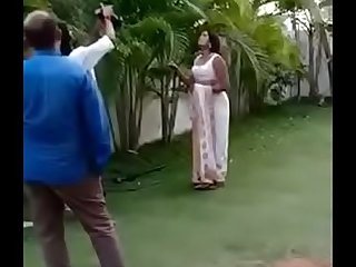 Swathi naidu saree dropping part1 short film shooting