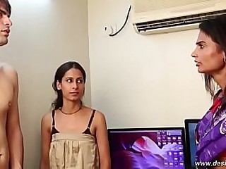 Skinny indian babe plays with boyfriend